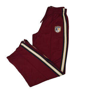 ✨2/$25 Aeropostale~VTG~Y2K~Red Maroon~Track Pant~Crest~Preppy~Zipper Cuff~SM